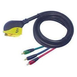 Scart Cable Gold 1.5m To RGB Καλώδιο Εικόνας Επίχρυσο