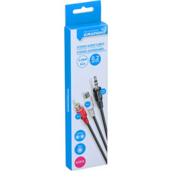 GRUNDIG 47217 ΚΑΛΩΔΙΟ ΗΧΟΥ JACK 3,5MM ΣΕ 2 X RCA ΘΗΛΥΚΟ 0,2M GRUNDIG