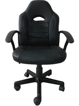 Nextdeco Καρέκλα Gaming Δερματίνης Μαύρη 13828-2