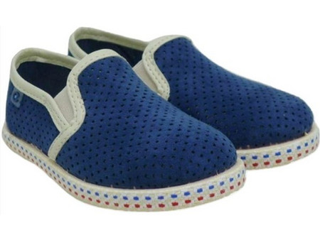Παπούτσι με δερμάτινη casual Conguitos μπλε (HV1 21588 MICRO PICADA)