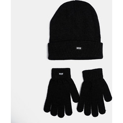 Nuff Kid's Knit Παιδικός Σκούφος & Γάντια NU82220091-01 BLACK