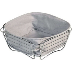 Ψωμιέρα Επιτραπέζια Με Κάλυμμα 90881 26x26x11cm Chrome-Grey Kesper Μέταλλο
