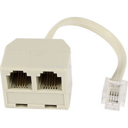 Powertech Αντάπτορας Τηλεφώνου RJ11 6P4C Αρσενικό σε 2x Θηλυκό (ADA-T001)