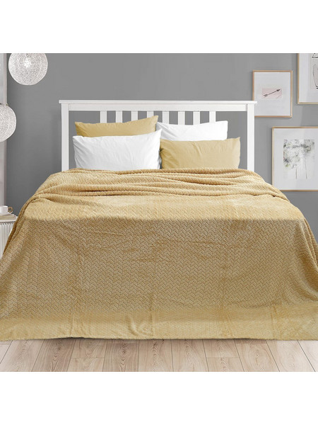 Κουβέρτα Ismak Beige 220x240εκ. Lino
