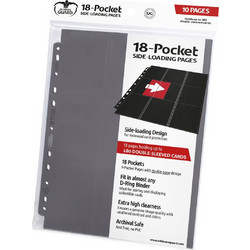 Ultimate Guard 18-Pocket Pages Side-Loading Grey (10)