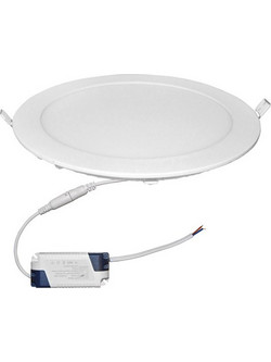 LED ΦΩΤΙΣ.ΨΕΥΔΟΡ.ΑΛΟΥΜ.ΣΤΡΟΓΓ.25W 6300K 120 ΛΕΥΚΟ D300 21-025100