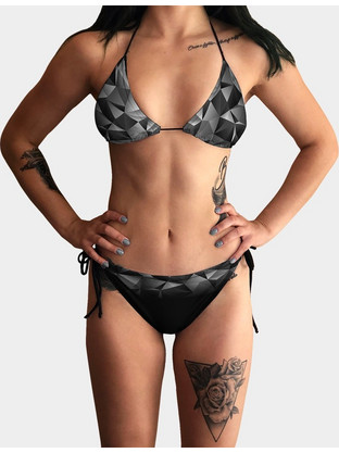 Athlon Polygon Bikini Set Τριγωνάκι Ανθρακί 301-1237