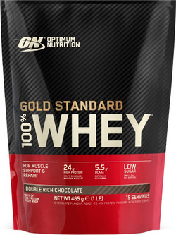 Optimum Nutrition Gold Standard 100% Whey Double Rich Chocolate Πρωτεΐνη Ορού Γάλακτος Γράμμωσης 465gr