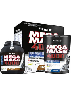 Weider Mega Mass 4000 Vanilla Πρωτεΐνη Ορού Γάλακτος Όγκου 7kg
