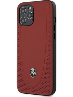 Ferrari Off Track Perforated Back Cover Red (iPhone 12 Pro Max)