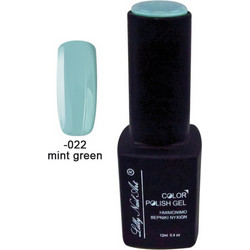 Lilly Nail Art Color Gel Mint Green Ημιμόνιμο Βερνίκι Νυχιών 12ml