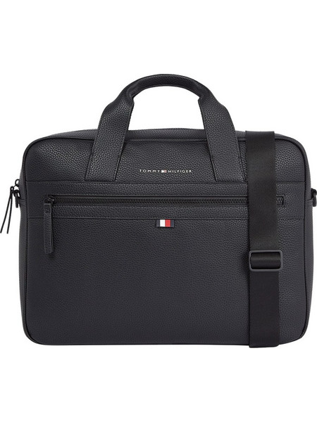 Τσάντα TOMMY HILFIGER 9507 Essential PU Computer bag Μαύρο