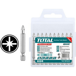 TOTAL TAC16PZ223 Σετ μύτες PZ2 Μαγνητικές 50mm 10τμχ