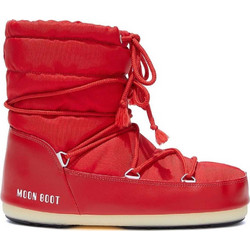 Moon Boot Γυναικεία Μποτάκια Πλατφόρμα Κόκκινα Αδιάβροχα με Γούνα 14600100-003