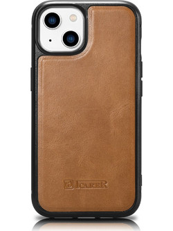 iCarer Leather Oil Wax Back Cover Brown (iPhone 14 Plus)