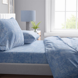 Dimcol Σετ Σεντόνια Μονά Βαμβακερά 160x240 Shadow 14 Sky Blue