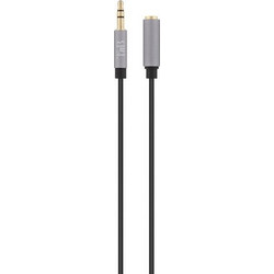 T nB CBJACK35M GOLD EXTENSION CABLE 3.5mm MALE - 3.5mm FEMALE 1.0m BLACK-GRAY