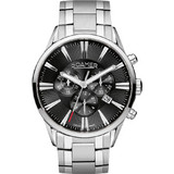 Roamer Superior Ανδρικό Ρολόι Χρονογράφος με Ασημί Μεταλλικό Μπρασελέ R508837415550