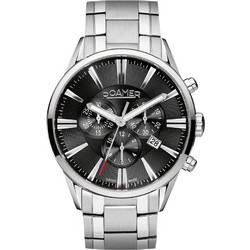 Roamer Superior Chrono Ανδρικό Ρολόι Χρονογράφος με Ασημί Μεταλλικό Μπρασελέ R508837415550