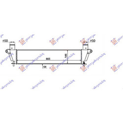 Ψυγειο INTERC. 2,5-3,0 Td (665x146x64) Isuzu P/U D-MAX 12-16 - 390006200