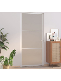 vidaXL Πόρτα Εσωτερική Γυάλινη Λευκή 93x201.5cm 350578