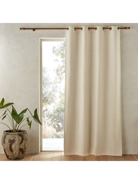 Λινό ριντό με οπάκ όψη και καψούλια 140x180 cm