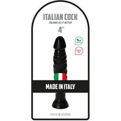 Toyz4lovers Italian Cock Teo Ρεαλιστικό Dildo με Βεντούζα 10.5cm Μαύρο