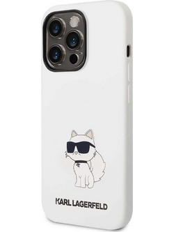 Karl Lagerfeld Choupette Back Cover White (iPhone 14 Pro Max)