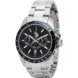 U.S. Polo Assn. Charles Ανδρικό Ρολόι Χρονογράφος με Ασημί Μεταλλικό Μπρασελέ USP7007BL