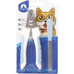 Νυχοκόπτης 12,5cm Και Λίμα 14cm για Σκύλους / Γάτες Μπλέ