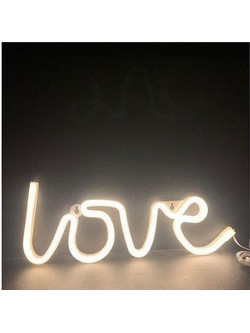 Φωτιστικό Επιτραπέζιο-Επιτοίχιο LOVE 118 NEON LED Μπαταρίας ACA-X041181322-Κίτρινο X041181322