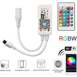 Mini Wifi LED Controller + 24-Key IR Remote For 5050 RGBW
