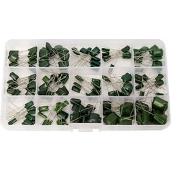 150Pcs 100V Polyester Film Capacitor 15 Value 0.33nF-470nF Assorstment Kit