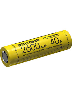 Nitecore IMR18650 2600mAh FlatTop 1τμχ