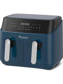 TurboTronic TT-DAF5 Blue Air Fryer 9lt με Διπλό Κάδο