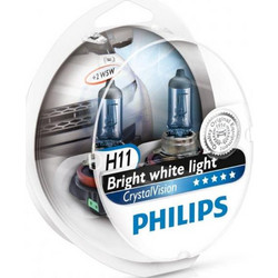 Philips H11 Crystal Vision Αλογόνου 12V 55W 2τμχ