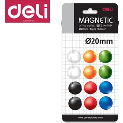 DELI ΜΑΓΝΗΤΕΣ ΣΤΡΟΓΓΥΛΟΙ 20mm ΔΙΑΦΟΡΑ ΧΡΩΜΑΤΑ BBL