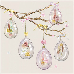 Χαρτοπετσέτες 20 τεμ glass eggs grey 33x33cm Ambiente 13317606