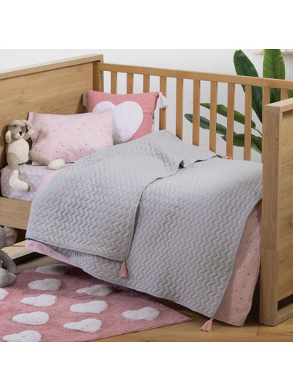 Κουβερλί Κούνιας Flirt Grey 110x150 Nef-Nef - Nef - Nef Homeware