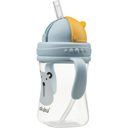 Akuku Εκπαιδευτικό Ποτηράκι με Καλαμάκι Bear 300ml