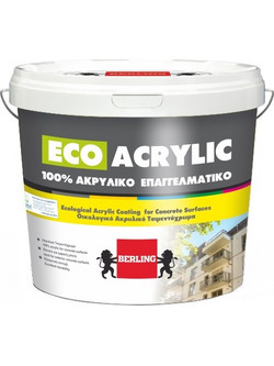 Berling Eco 100% Επαγγελματικό Οικολογικό Ακρυλικό Χρώμα Εξωτερικού Χώρου Λευκό 3lt