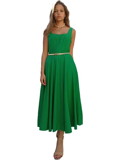 Desiree Midi Καλοκαιρινό Φόρεμα για Γάμο / Βάπτιση Πράσινο 08.38151