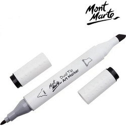 Mont Marte Art Marker Dual Tip GY8 Black No 120 - Μαρκαδόρος Ζωγραφικής No 120 Μαύρο MGRD0060_01