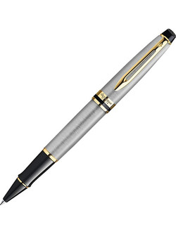 Waterman Expert 3 Stainless Steel Silver - Gold GT Στυλό Υγρής Μελάνης Μαύρο