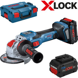 Bosch GWX 18V-15 SC Professional Set Γωνιακός Τροχός Μπαταρίας 18V 125mm με Ρύθμιση Στροφών 2x8Ah