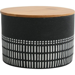 Βάζο Για Βαμβάκι Ρητίνη Bamboo Yuma D.Grey/White 11x7,5 - Spirella