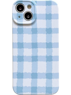 Θήκη PC Back Cover iPhone 12 6.1 - Blue Plaid Pattern