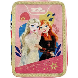 Must Disney Frozen Go With Your Heart Κασετίνα Γεμάτη με 2 Θήκες Κίτρινη Ροζ 563466