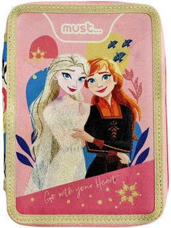 Must Disney Frozen Go With Your Heart Κασετίνα Γεμάτη με 2 Θήκες Κίτρινη Ροζ 563466