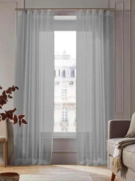 Γαρύφαλλο Κουρτίνα με Τρέσα 280x280 Thin Light Γκρι